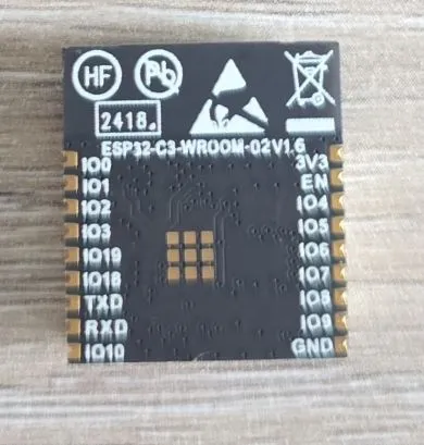 Photo of the back of ESP32-C3 WROOM-02 module