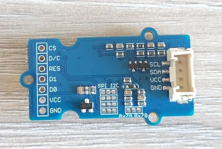 Photo of the Grove OLED display - Back