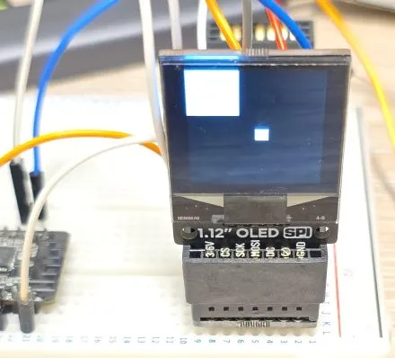 Two squares on the screen