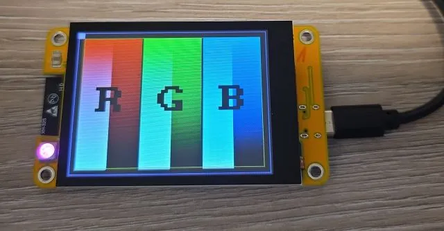 Test Screen on the panel